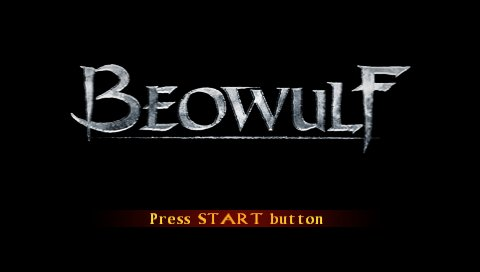 Beowulf: The Game title screen for PSP